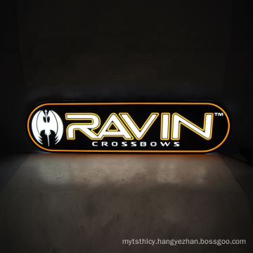 Achive Any Thickness Moulding plastic Backboard Hanging Type neon sign board Custom